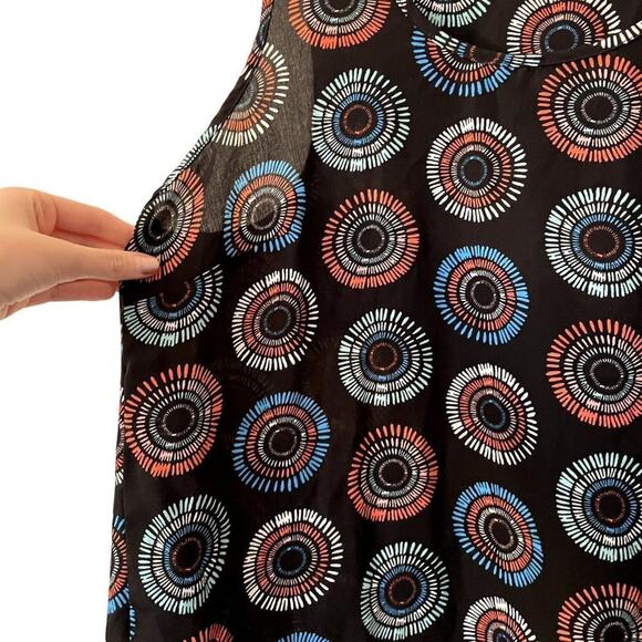 Halogen geometric circles summer sleeveless lightweight top classic casual - Picture 3 of 5